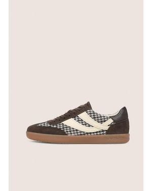 Vince Oasis Suede & Houndstooth Sneaker - Natural