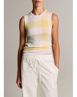Vince Shadow Plaid Wool Shell - Multicolour