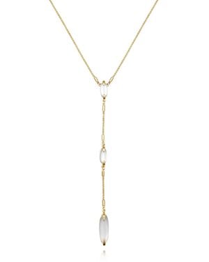Vince Camuto Long Goldtone & Stone Pendant Necklace - Blue