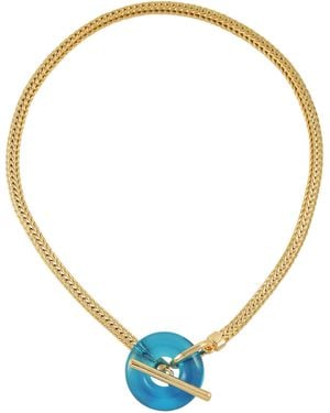 Vince Camuto Goldtone Candy Stone Snake Chain Necklace - Blue
