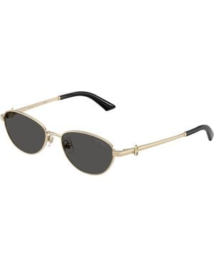 Jimmy Choo Jc4032Bd 300687 Sunglasses Steel Round Normal - Black