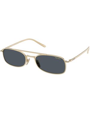 Prada Pr D59S Zvn70B Sunglasses Metal Pillow Normal - Black