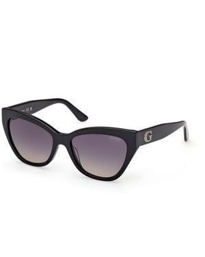 Guess Gu00204 01B Sunglasses Acetate Smoke Cat Eye Normal - Black