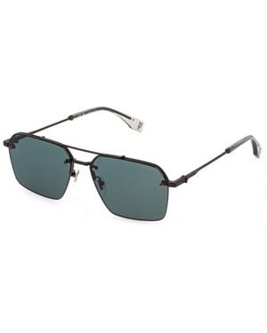 Police Splq90 Force 9 672 Sunglasses Metal Squared Anti-Glare - Black