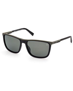 Timberland Tb9302 02R Sunglasses Injected Squared Polarized - Black