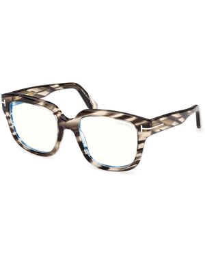 Tom Ford Ft6094-B 056 Optical Frames Acetate Squared Normal - Black