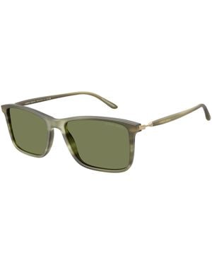 Giorgio Armani Ar8218 61682A Sunglasses Acetate Squared Normal - Green
