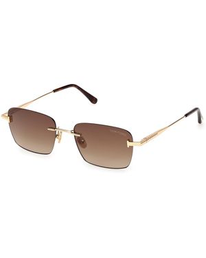 Tom Ford Ft1354 Jake-02 30F Sunglasses Metal Squared Normal - Black