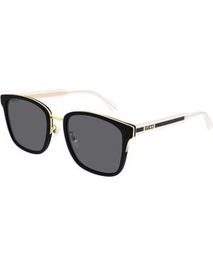 Gucci Gg0563Skn 001 Sunglasses Acetate Squared - Black