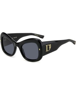 DSquared² D2 0137/S 2M2/Ir Sunglasses Acetate Butterfly - Black