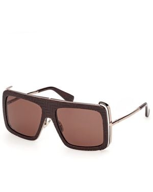 Max Mara Mm0119 Jean 50E Sunglasses Acetate Squared Normal - Black
