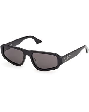 Gcds Gd0081 01A Sunglasses Acetate Smoke Squared Normal - Black