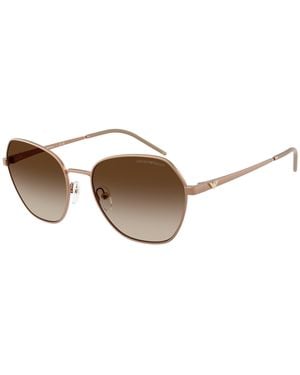 Emporio Armani Ea2161 340013 Sunglasses Metal Geometric Normal Shaded - Black