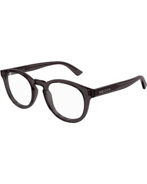 McQueen Am0514O 003 Optical Frames Acetate Transparent Round - Black