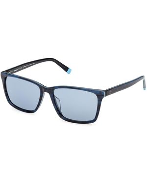 Timberland Tb00073-H 64D Sunglasses Acetate Squared Polarized - Black