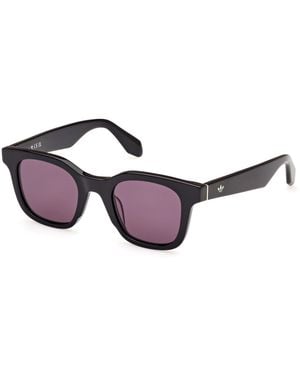adidas Or0109 01A Sunglasses Acetate Smoke Round Normal - Black