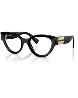 Miu Miu Mu 01Vv 1Ab1O1 Optical Frames Acetate Transparent Pantos Normal - Black