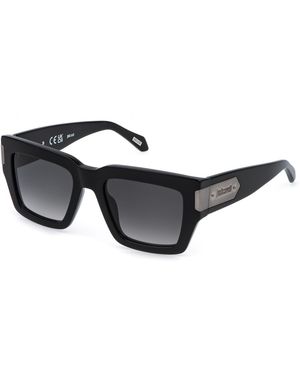 Just Cavalli Sjc177 700 Sunglasses Acetate Smoke Squared Normal Nuanced - Black