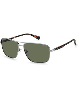 Polaroid Pld 2119/G/S 6Lb/Uc Sunglasses Steel Squared Polarized - Green