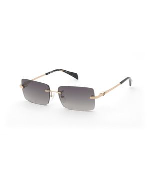 Blumarine Sbm237 08Fc Sunglasses Metal Squared Normal Nuanced - Black