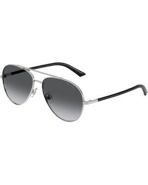 Jimmy Choo Jc4026 3002T3 Sunglasses Metal Pilot Polarized - Black