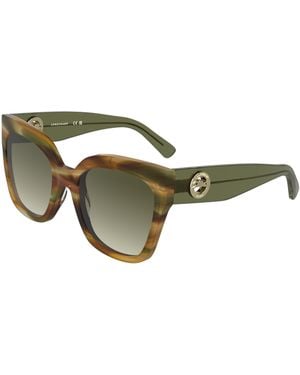 Longchamp Lo717S 324 Sunglasses Acetate Squared Normal Nuanced - Green