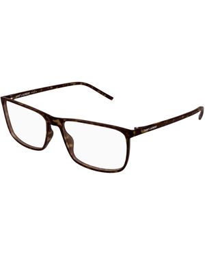 Saint Laurent Sl 846 002 Optical Frames Bio-Injected Transparent Squared - Black