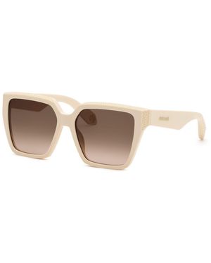 Roberto Cavalli Src156M 09X7 Sunglasses Acetate Squared Normal Nuanced - Black
