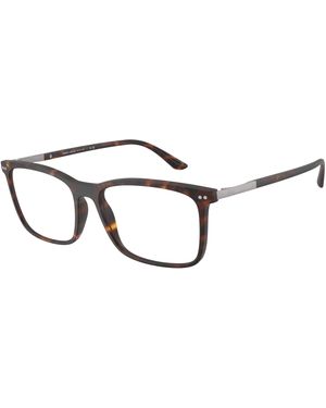 Giorgio Armani Ar7122 6417 Optical Frames Nylon Transparent Squared Normal - Black