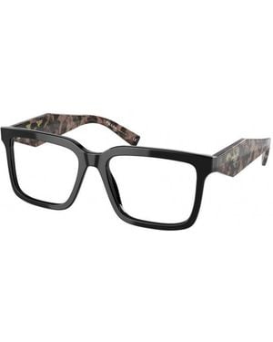 Prada Pr 10Yv 21B1O1 Optical Frames Acetate Transparent Pillow Normal - Black