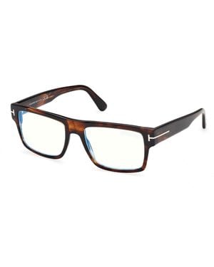 Tom Ford Ft6168-B 55 Optical Frames Acetate Squared Normal - Black