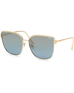 Chopard Schg67M 300G Sunglasses Metal Squared Anti-Glare Mirror - Black