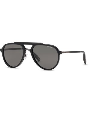 Chopard Sch399 700Z Sunglasses Acetate Smoke Pilot Polarized - Black