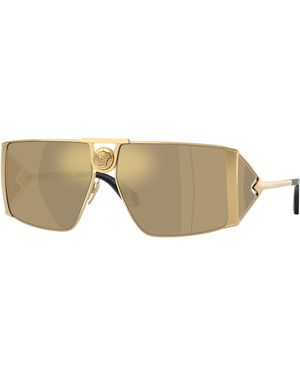 Versace Ve2305K K00303 Sunglasses Metal Squared Normal - Black