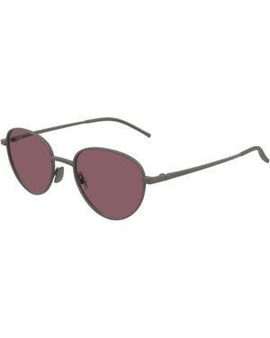 Bottega Veneta Bv1966S 003 Sunglasses Titanium Round - Black