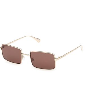 MAX&Co. Mo0161 32E Sunglasses Metal Squared Normal - Metallic
