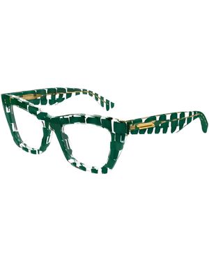 Bottega Veneta Bv1215O 008 Optical Frames Acetate Transparent Cat Eye - Black
