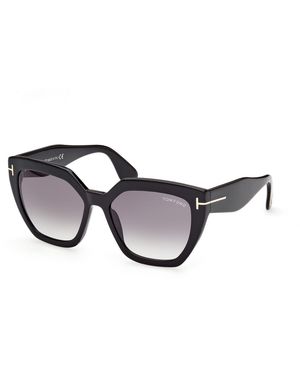Tom Ford Ft0939 Phoebe 01B Sunglasses Acetate Squared Normal Shaded - Black