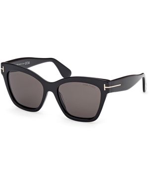 Tom Ford Ft1217 Elvira 01A Sunglasses Acetate Smoke Butterfly Normal - Black