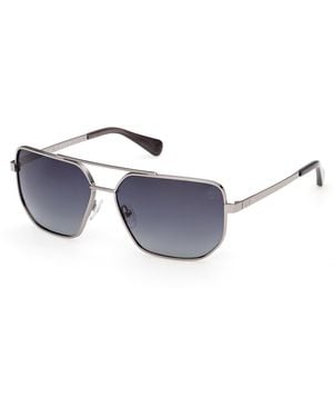 Timberland Tb00076 08D Sunglasses Smoke Squared Polarized - Black