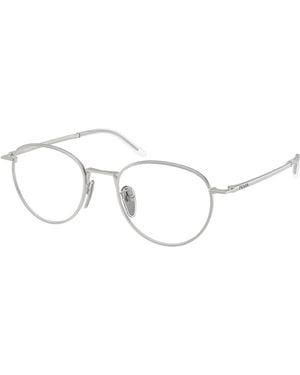 Prada Pr D57Vd 1Bc1O1 Optical Frames Metal Transparent Pantos Normal - Black