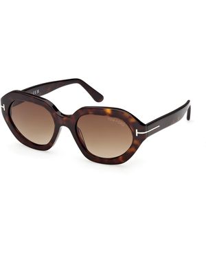Tom Ford Ft1341 Meryl-02 52F Sunglasses Acetate Geometric Normal - Black
