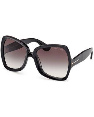 Tom Ford Ft1222 Jerry 01B Sunglasses Acetate Smoke Butterfly Normal - Black