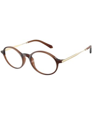 Giorgio Armani Ar7295U 6484 Optical Frames Injected Transparent Round Normal - Black