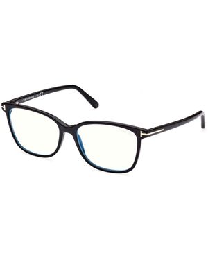 Tom Ford Ft5842-B 001 Optical Frames Acetate Squared Normal - Black