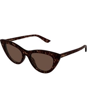 McQueen Am0577S 002 Sunglasses Acetate Cat Eye - Black