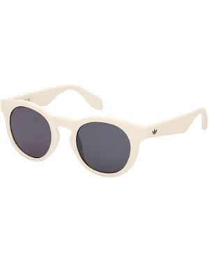 adidas Or0106 21A Sunglasses Injected Smoke Round Normal - Black