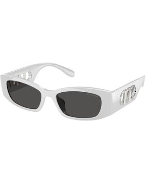 Michael Kors Mk2243U Rhodes 402387 Sunglasses Injected Geometric Normal - Black