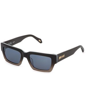 Just Cavalli Sjc198 0Apz Sunglasses Acetate Smoke Squared Normal - Black