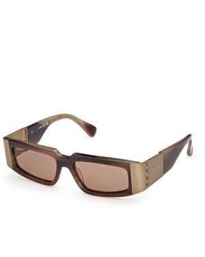 Max Mara Mm0217 62E Sunglasses Acetate Squared Normal - Black